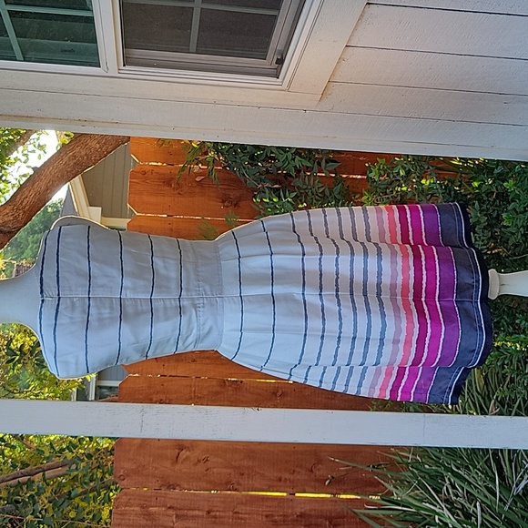 O.A.M.C. Striped Sleeveless Satin Mini Dress - Picture 6 of 9